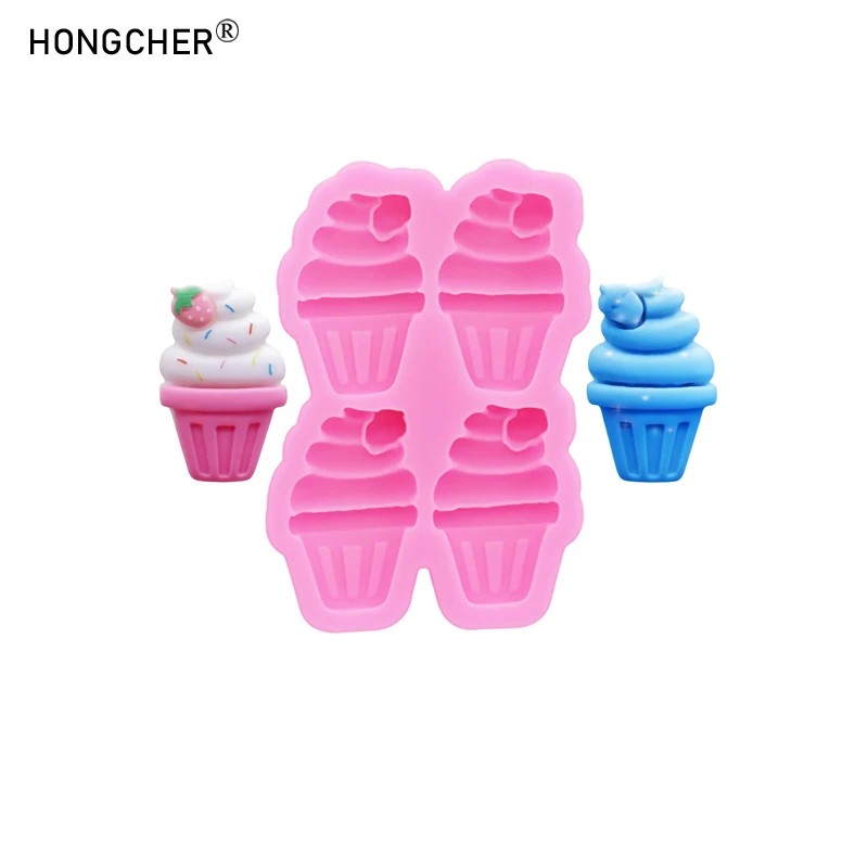 Silicone Ice Cream Molds for Making Chocolate and Fondant Cake Decorations, DIY Resin Jewelry Components, and Drip Molds
