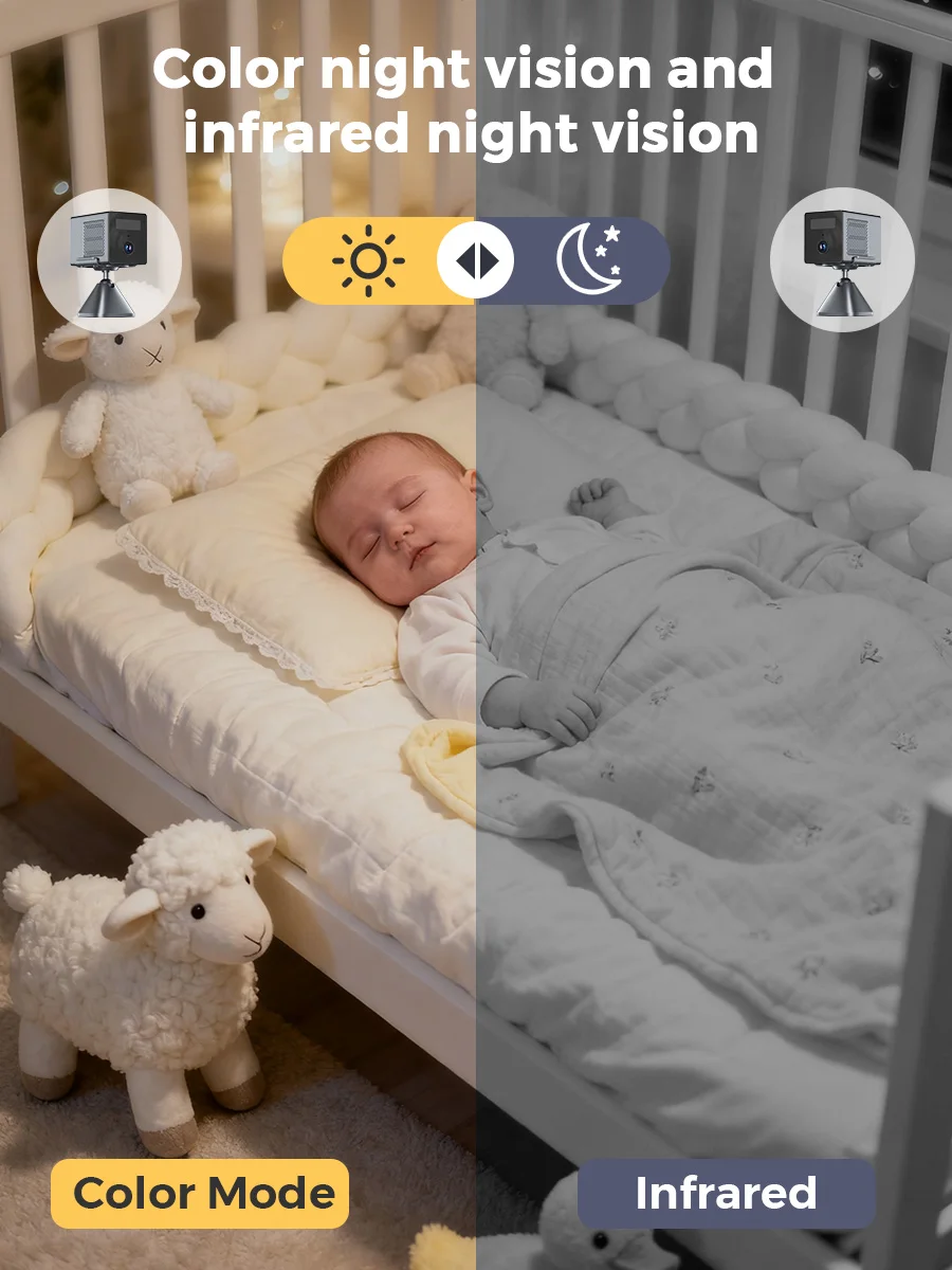 O-KAM pro 5MP IP WiFi Wireless Baby Monitor Camera AI Tracking Mini Indoor CCTV Security Video Surveillance