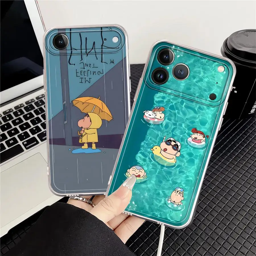 

Case for iPhone 17 Pro Max 15 XR 14 Plus 16 13 Pro 11 Air 12 Mini 17e XS Max Soft Phone Cover Yellow Umbrella Boy Pattern