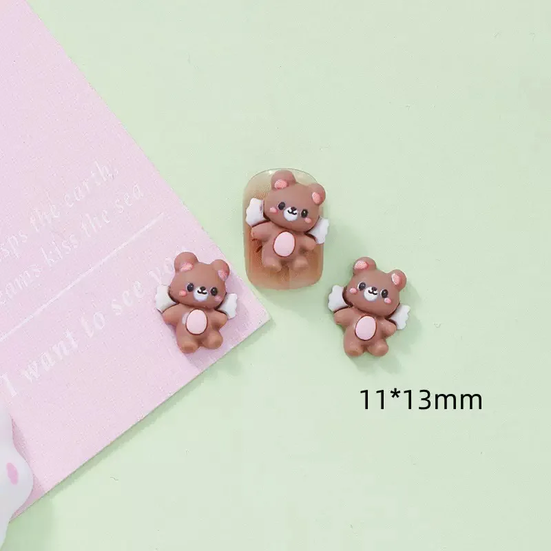 30 Pcs New Lovely Mini Kawaii Cartoon Little Grizzly Bear Resin Scrapbook Diy Jewellery Hairpin Accessories Decorate Craft A99