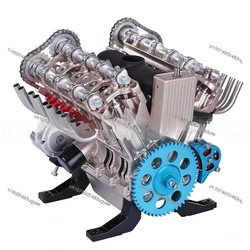 V8 Mechanical Metal Assembly DIY Car Engine Model Kit 500+Pcs Educational Experiment Toy