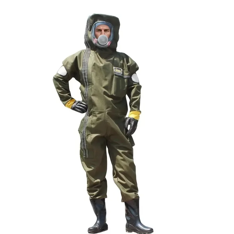 Professional Hornet Removal Suit | Multi-layer Anti-Sting Protective Gear for Wasp Extermination | Full Body Ventilated Bee Suit