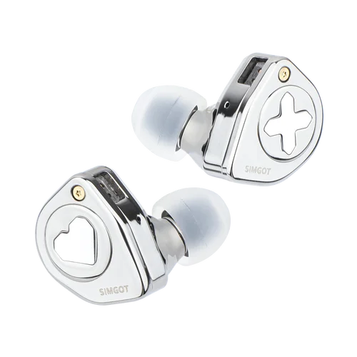 Imagen 2 del producto SIMGOT-auriculares EW300 1DD + 1Planar + 1PZT Hybrid Driver IEM HIFI con boquillas desmontables, Cable OFC IEM Chapado en plata para músicos