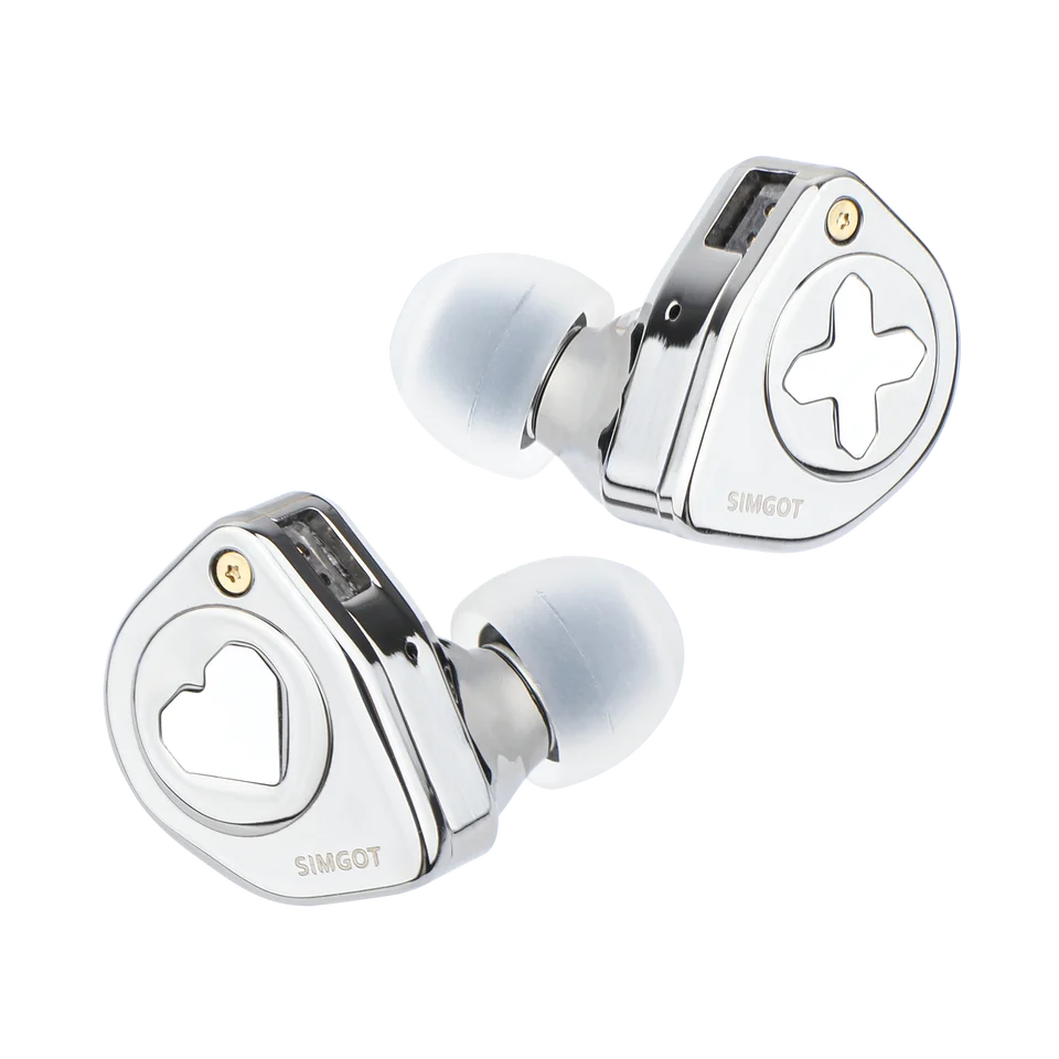 SIMGOT EW300 Hybrid IEM Earphones 1DD+1Planar+1PZT Silver-Plated OFC
