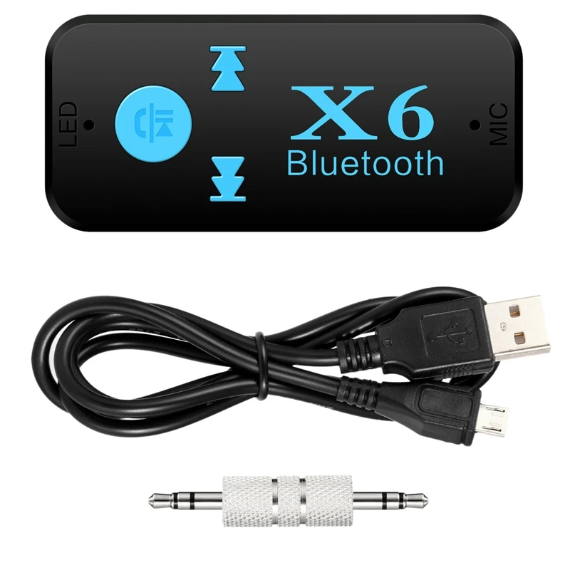 X6 Wireless Bluetooth 4.0 Adapter 3 In 1 USB Bluetooth Receiver 3.5Mm Audio TF Card Reader MIC Call Support For Car Home