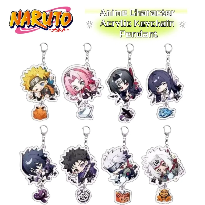 Naruto anime merchandise acrylic keychain pendant Naruto Sasuke keychain cartoon anime high-appearance student backpack pendant