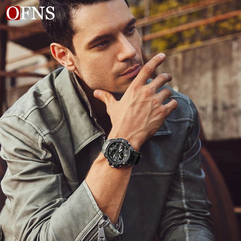 OFNS Top Brand Luxury G Style Design LED Digital Watches Men Alarm Military Waterproof Outdoor Sports Chronograph Quartz Watch