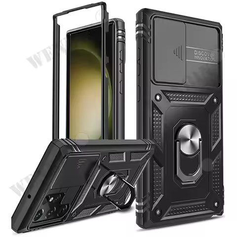 Case For Samsung S24 S23 Ultra S22 S21 FE A54 A53 A34 A33 A15 A14 A13 A24 A25 Heavy Duty with Camera 360 Degree Kickstand Cover