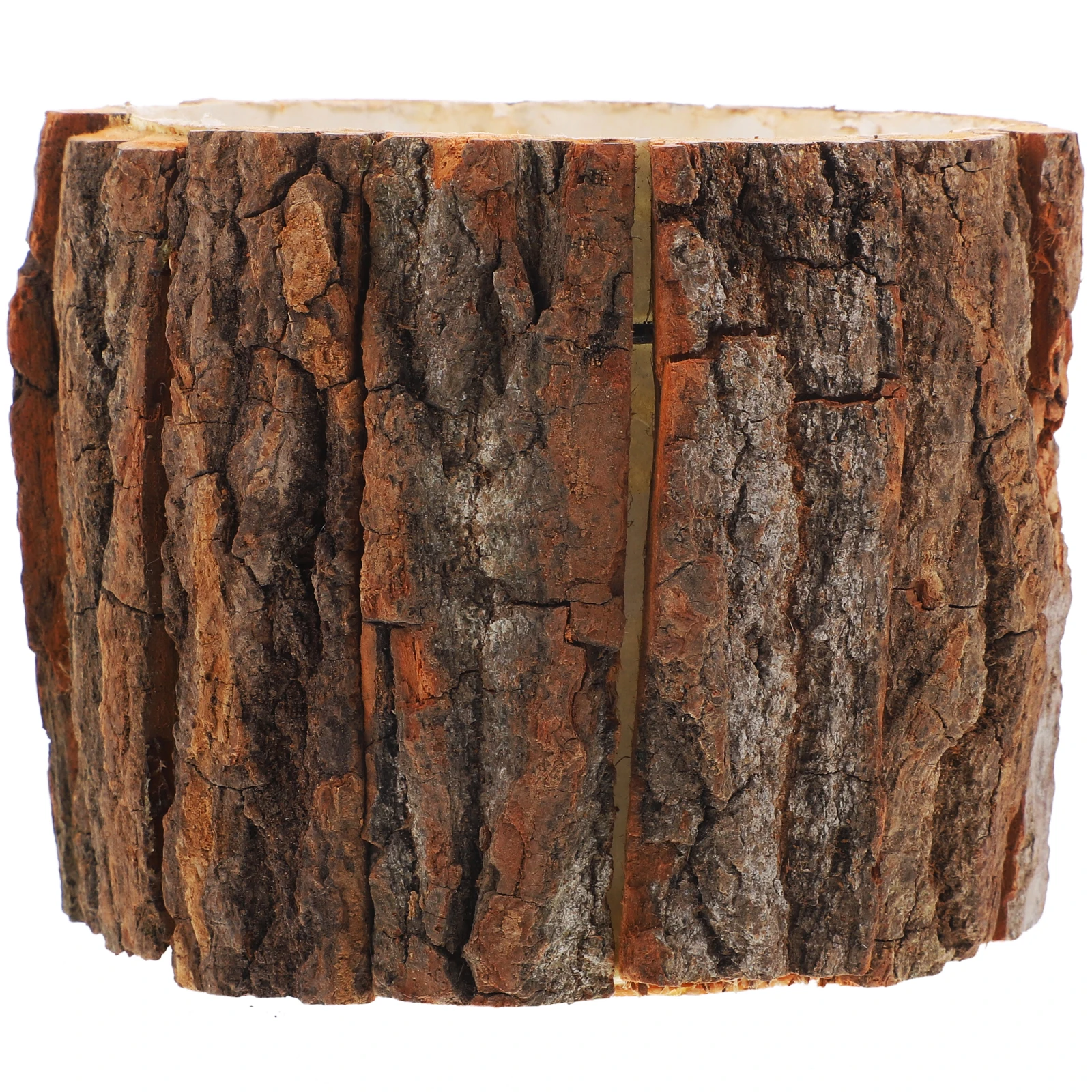 

Wooden Log Flower Bucket Waterproof Planters Vase Stump Pots Box 12cm Tall Home Decor Arrangement Container Storage