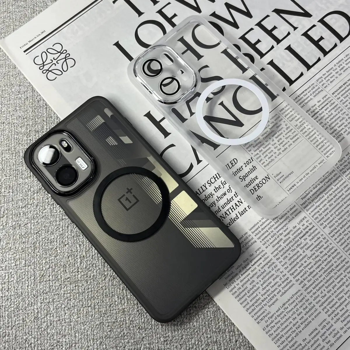 For OnePlus Ace 6T 15R 15 13s 13T Magnetic Case, Ultra-thin TPU Soft Silicone Transparent Cover Lens Film Protection For Ace6