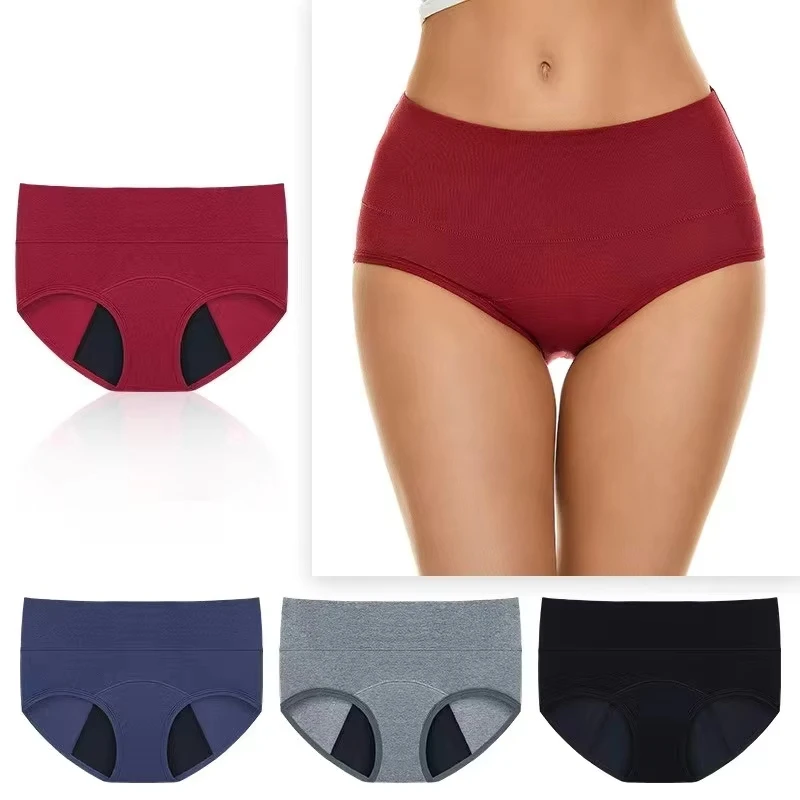 

2Pcs Breathable Women's Low Waist Menstrual Cotton Underwear Leak Proof Bragas Very Rich Menstrual Underwear