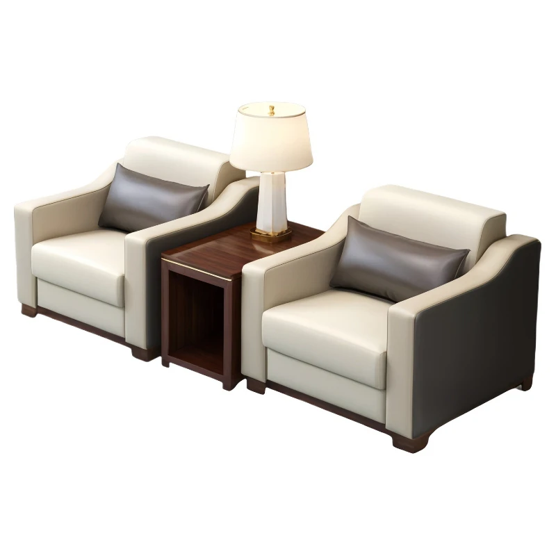Hotel VIP Reception Room Single Sofa Reception Area Conference Hall Business Office Negotiation Sofa Coffee Table Combination