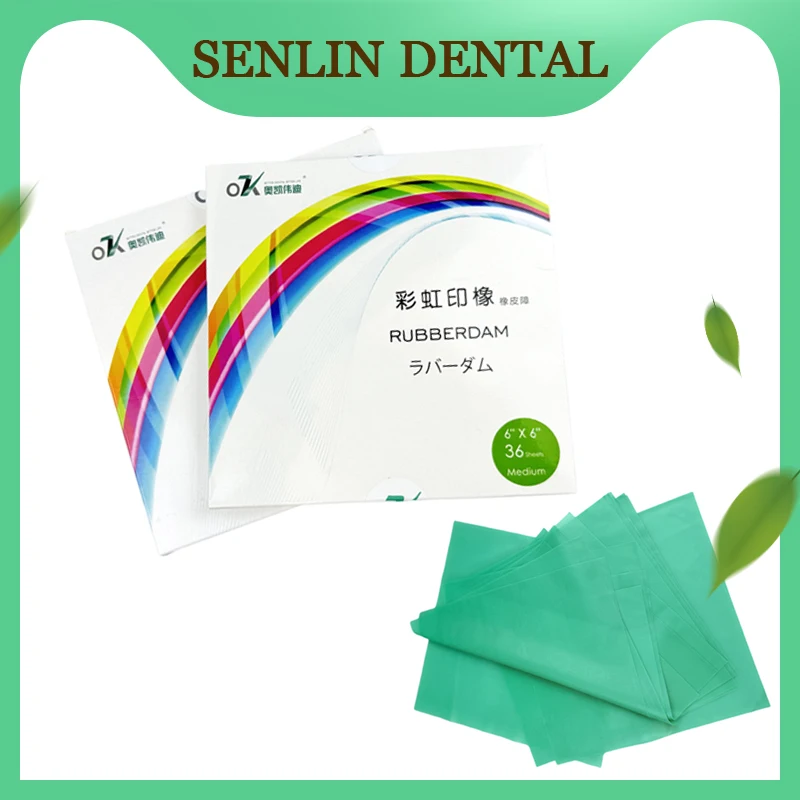 

1Box 5*5/6*6" Dental Dentistry Natural Rubber Dam Dental Dam Sheet Non Sterile High Quality Dental Dam Oral Care Materials