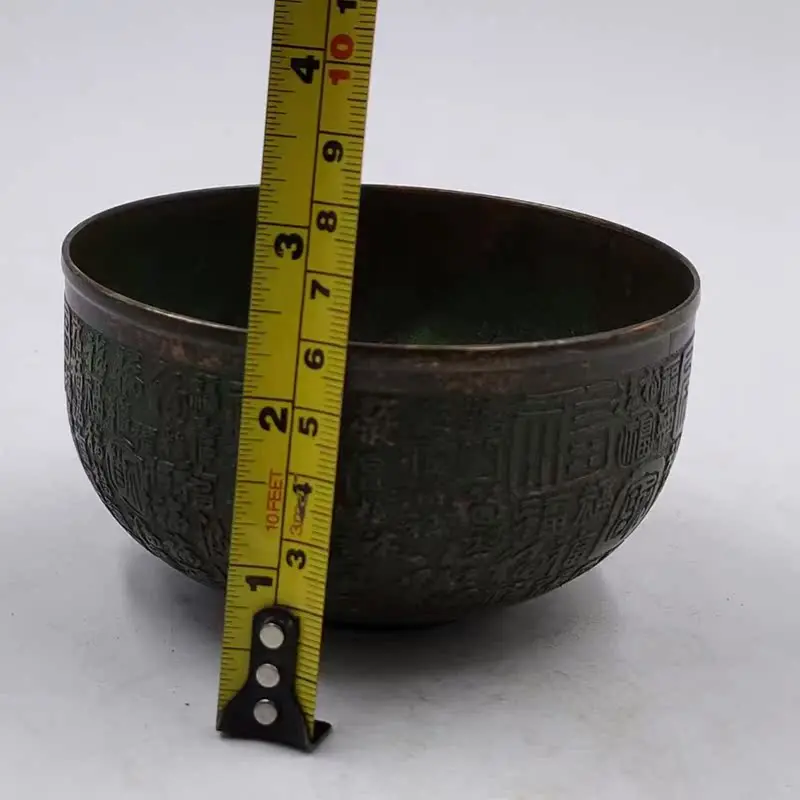 Copper ware Baifu bowl, tea bowl, Fu character home craft ornament, special price. vintage home decor