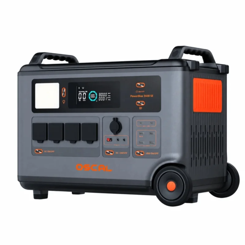 LiFePO4 Tragbare Powerstation 3600W/3600Wh – Notstromversorgung für Zuhause / USV-Backup / Autarke Baustellen / Outdoor-Camping / Wohnmobilreisen, Erweiterbare Kapazität, Solar-MPPT-Schnellladung,