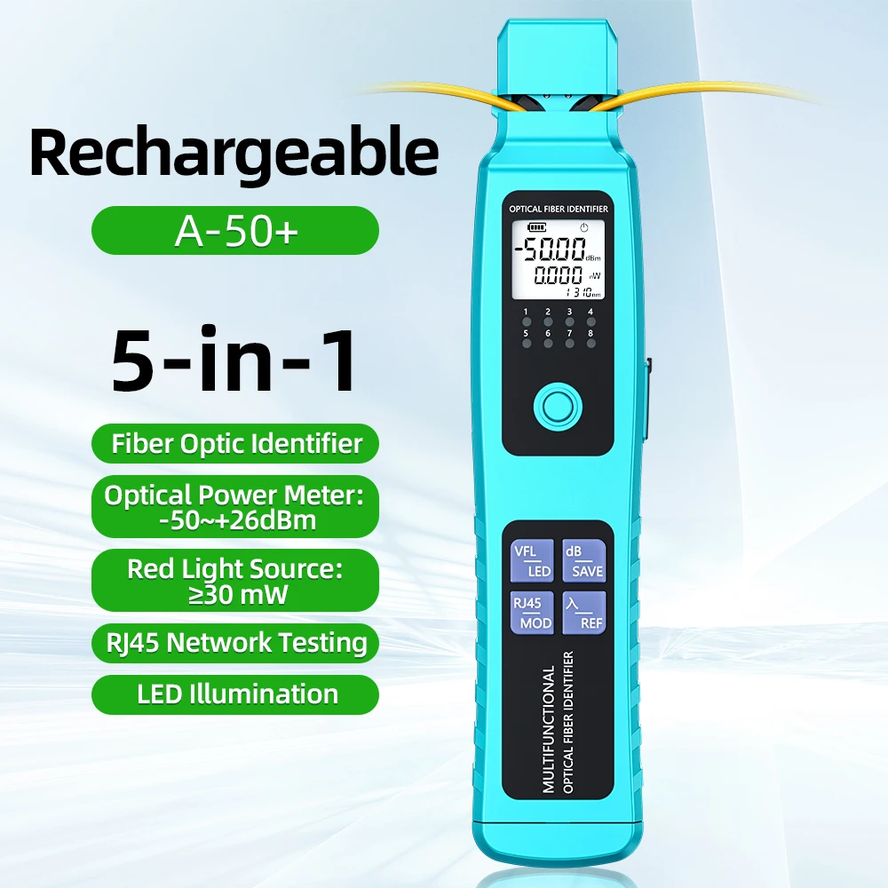 A-50 Active Optical Fiber Identifier Fiber Cable Tester Detector -50dBm-+20dBm with 30mw VFL optional with wire finder