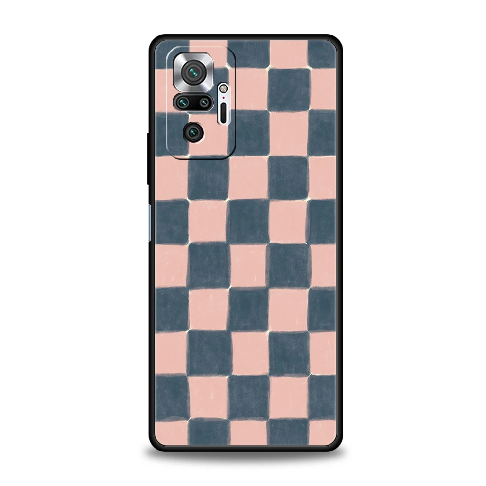 Schachbrett-Schachbrett-Telefonhülle für Xiaomi Redmi Note 14 5G 13 12 10 11 Pro Plus 4G 14C 13C 12C 10C 9C Weiche TPU-Abdeckung