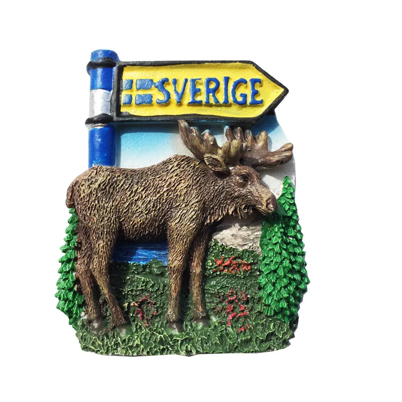 Sweden Amorous Feelings Fridge Magnets Tourist Souvenirs Crafts Refrigerator magnet Decoration Articles Handicraft Gifts