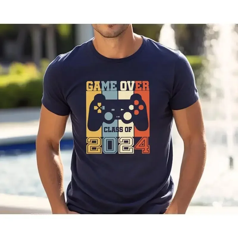 Game Over Class Of 2024 T Shirt Gaming Graduation High School Squad GifT