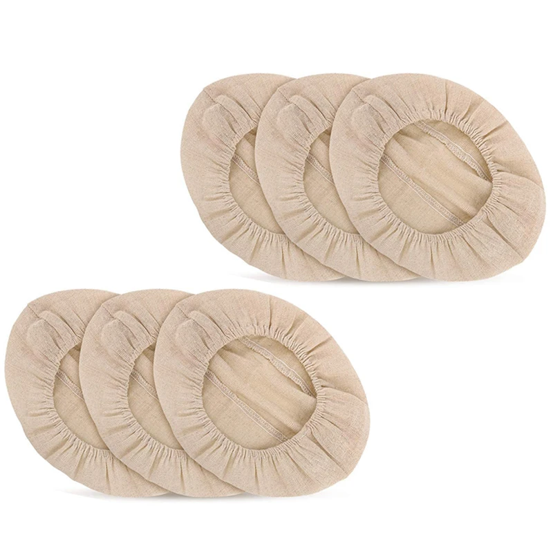 6 Pieces Of 13.8 Inch Oval Bread Fermentation Basket Cloth Lining Dough Basket Cover Fermentation Cloth