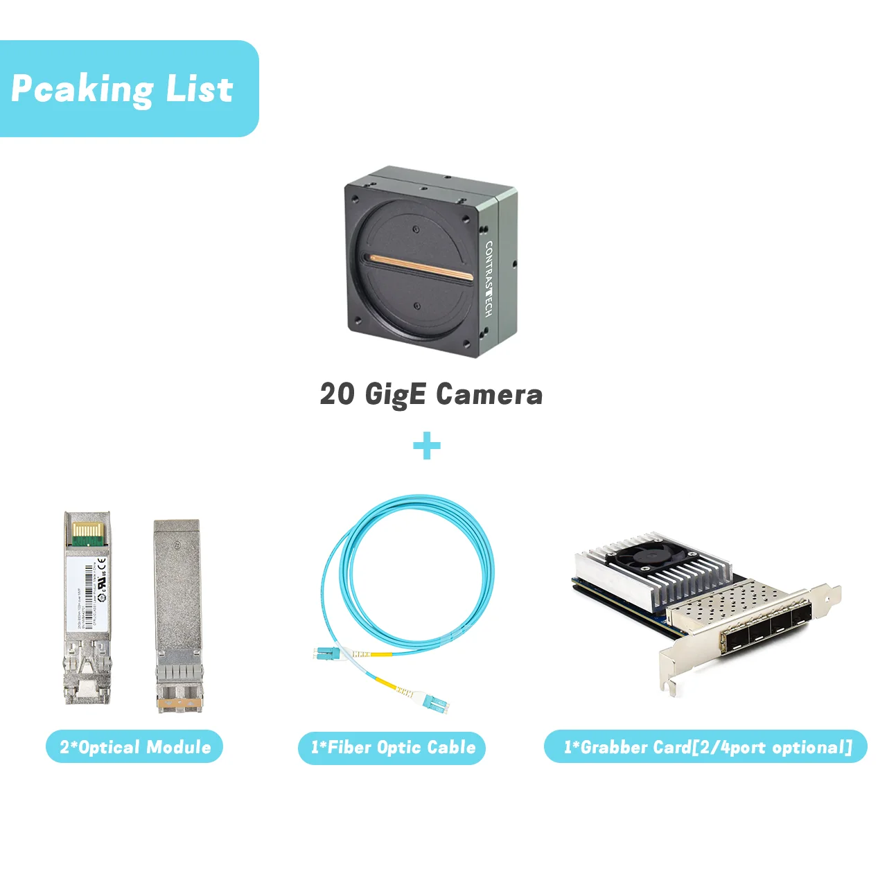 8K/16K 20GigE TDI Line Scan Camera High Speed Fiber Optic Industrial Vision for Printing Date & PCB Inspection CONTRASTECH
