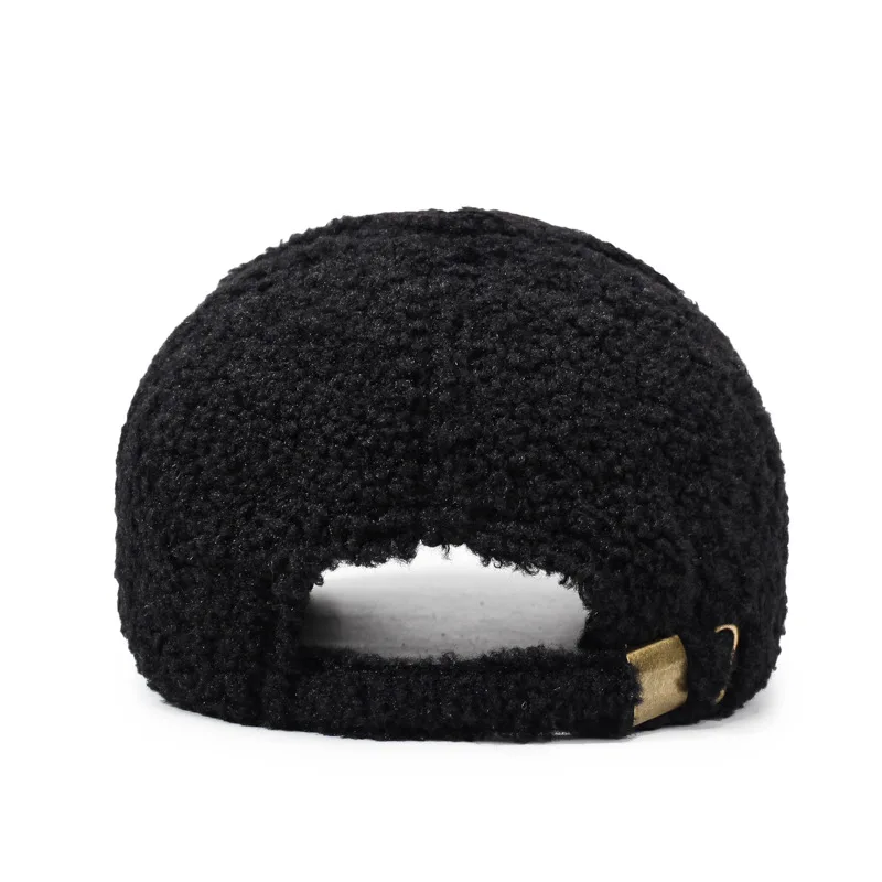 1 Piece Women's Multicolor Fleece Baseball Cap, Thickened Warm Duckbill Hat for Autumn and Winter