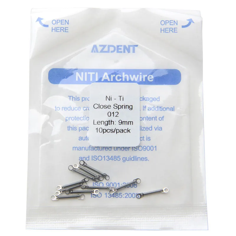 5 Packungen AZDENT Dental Kieferorthopädische Schließfederspule Niti Vorzähne Zahndrehmoment mit großem Zugring 0,008/0,010/0,12/0,014 – Detail 6