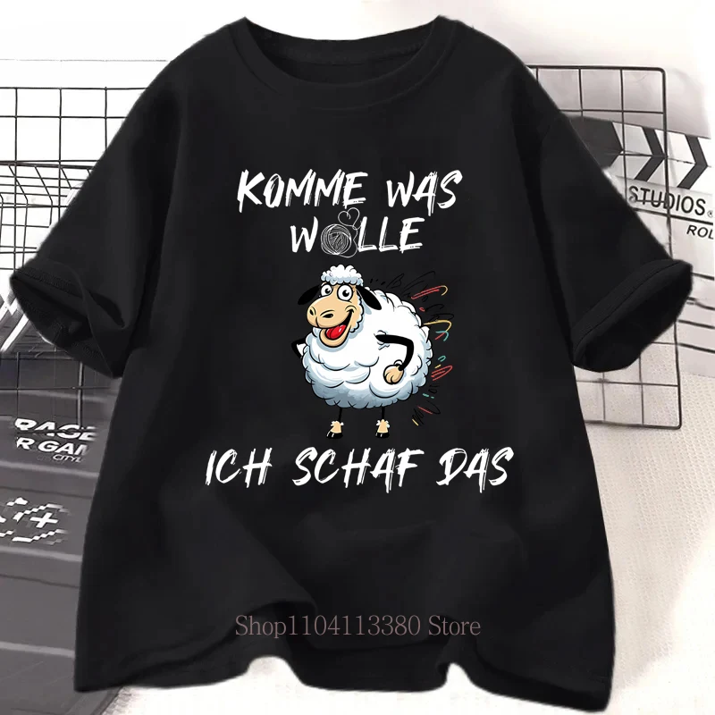 Camiseta con estampado gráfico de ovejas, camisetas informales divertidas de verano para mujeres y hombres, ropa de calle con cuello redondo, camisetas de manga corta de gran tamaño