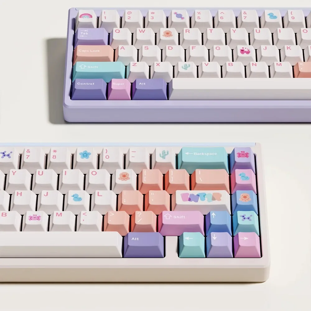 

ET Tap Balloon Party Theme Keycap Set 148keys Custom Cherry Proflie Artisan Key Caps pink PBT Key Cap for Mechanical Keyboard