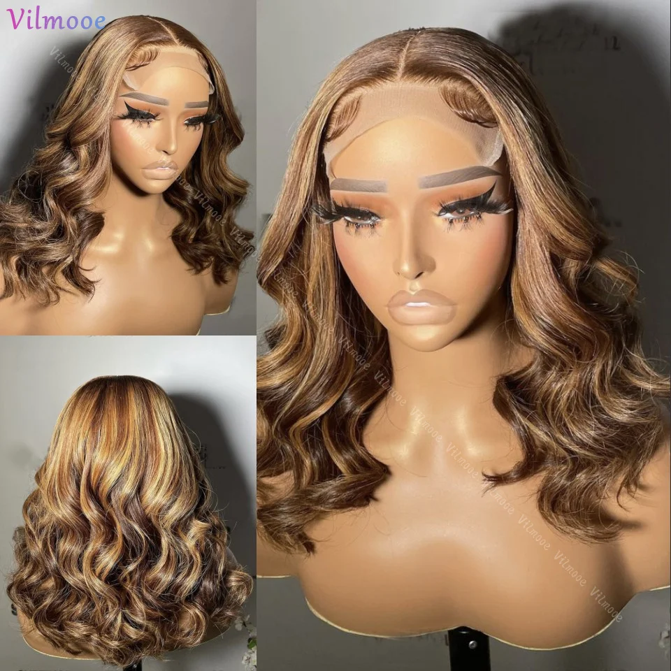 

Highlight HD Silk Base Lace Frontal Wig Human Hair Honey Blonde Body Wave Lace Closure Wigs For Women Brazilian Wigs Pre Plucked