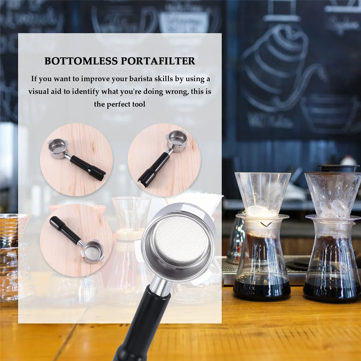 Portafilter sem fundo de 54 mm para Breville Barista Express, BES870XL, BES870BSXL, BES878BSS, BES880BSS, BES840XL e mais