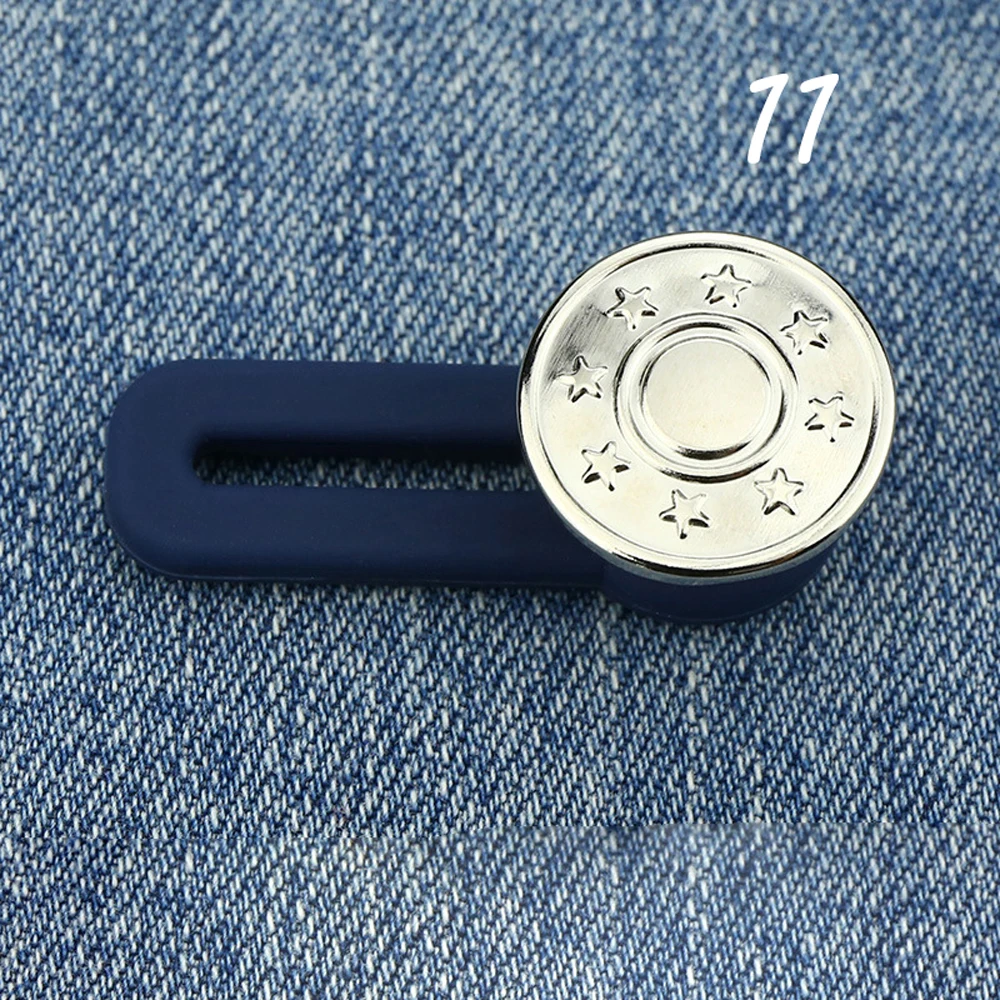 Fashion 1PC Elastic Letter Bow Clothing Retractable Buckle Buttons Waist Fastener Jeans Extended Button Waistline Increase