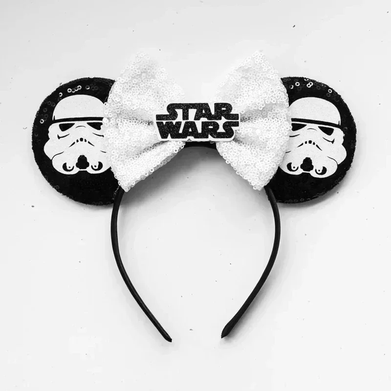 Diademas con orejas de Star Wars Para niñas y niños, diademas de maestro Yoda, C 3PO, Darth Vader, accesorios para el cabello, lazos para mujeres,