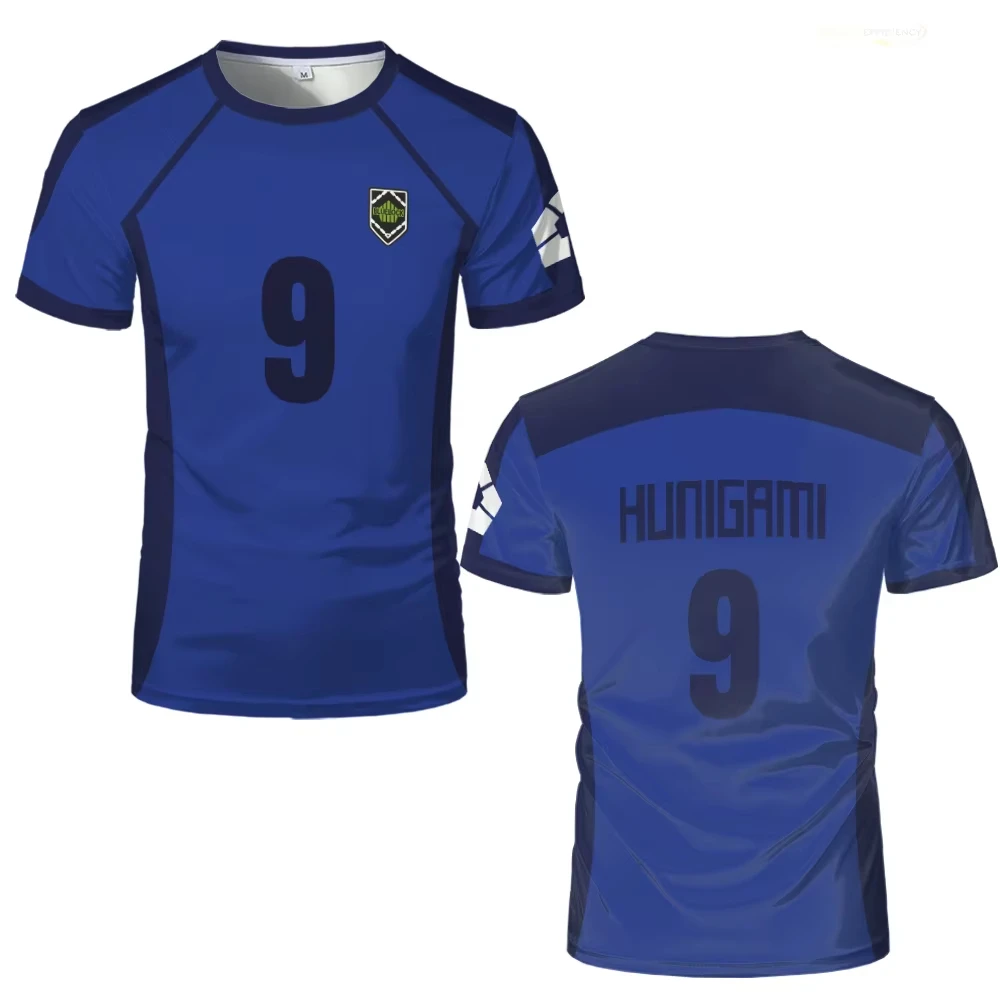ISAGI 3D-Druck Sport Schnelltrocknend Atmungsaktives Herren T-Shirt Anime Cosplay Harajuku Fußballmannschaft Training Eltern-Kind Kurzarm – Detail 4