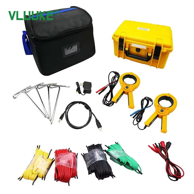 VKCR3200C Multifunction Digital Double Clamp Earth Tester DC7.4V 2600mAh Recharg