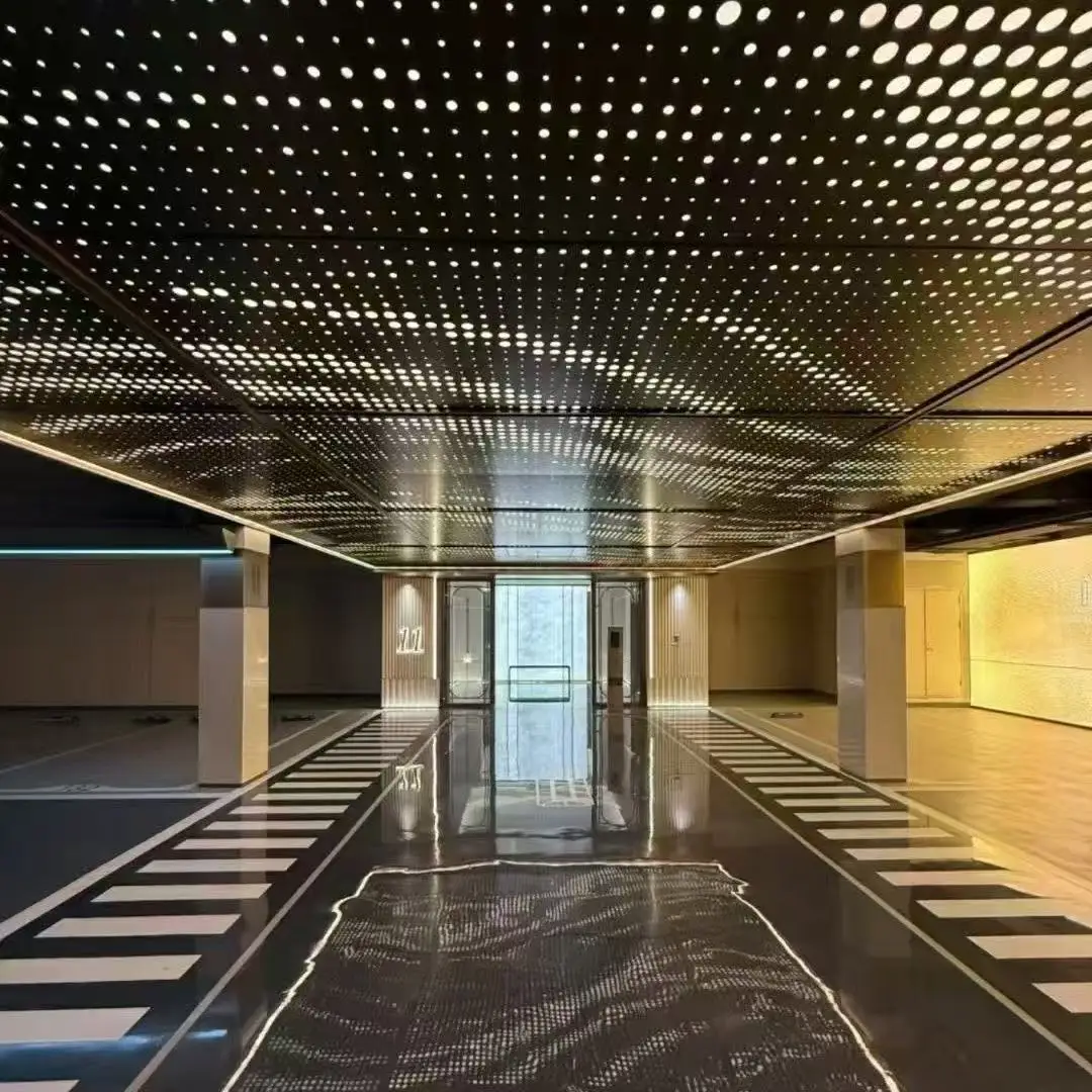 Maatwerk Moderne decoratieve gordijnmuurprofielen van geperforeerd aluminium fineer voor exterieur gebruik in hotels en ziekenhuizen