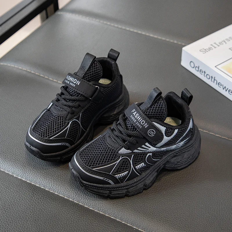 

2025 New Spring and Autumn Children's Sports Shoes: Boys' Net Shoes, Girls' Casual Dad Shoes, Breathable Net Running Shoes