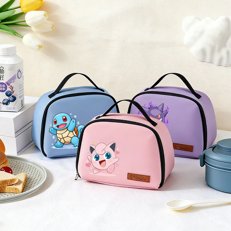 

Pokemons Game Lunch Bag Boys Girl Student Back School Cute Anime Bento Lunch Case Aluminum Foil Thermal Insulation Hand Tote-Bag