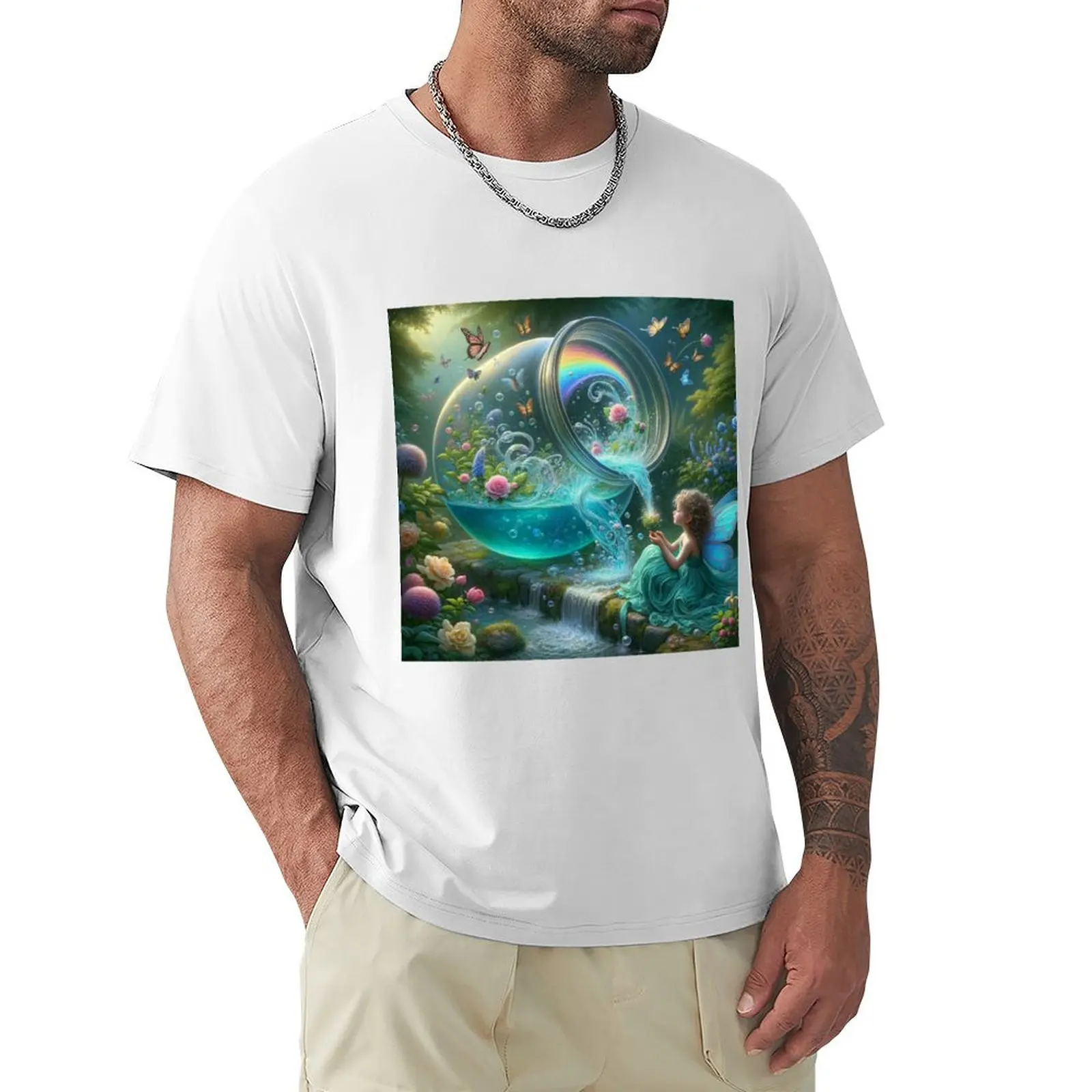 Mystic Spring Fairy Elixir T-Shirt for a boy plain graphics Men's t-shirt