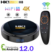 HK1 RBOX H8 Android 12 4G 128G TV BOX 3D 6K 4K BT5.0 H618 Quad Core Support HD 3D 4K 6K video Wifi 6 TVBox Media Player