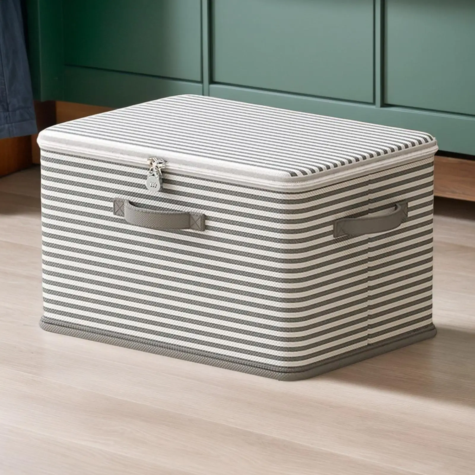 

Comforter Storage Bag Lockable Storage Bag for Comforter Foldable Beddings Organizer Space-Saving for Moving Camping Travel