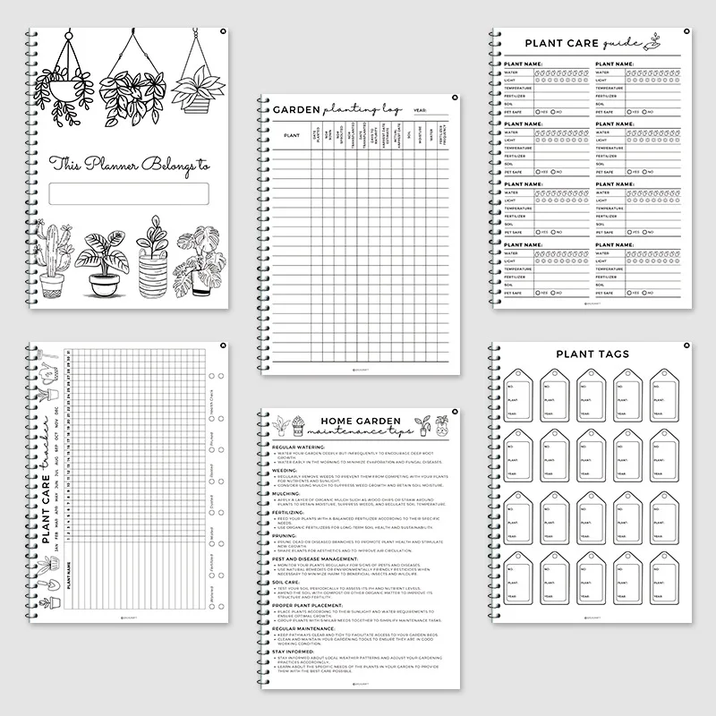 Bview Art Planner digitale per la cura delle piante da interno Programma di irrigazione intelligente Tracker Diario di registro da giardino per piante d'appartamento