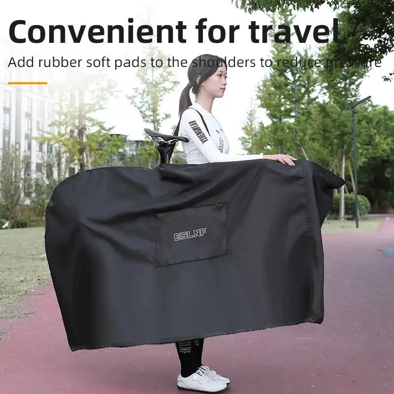

ESLNF Waterproof Folding Bike Travel Transport Bags Case Bicycle Carrier Bag With Storage