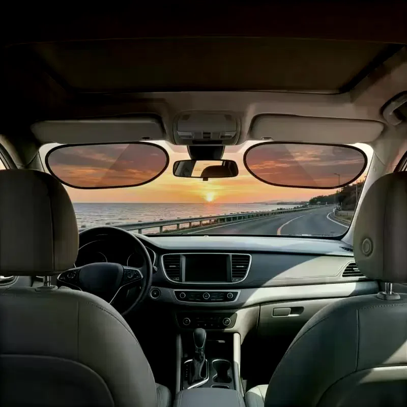 Anti-Glare Sunshade 2pcs UV Protection for Cars Keeps Sunlight Out Maintains Driver's Vision