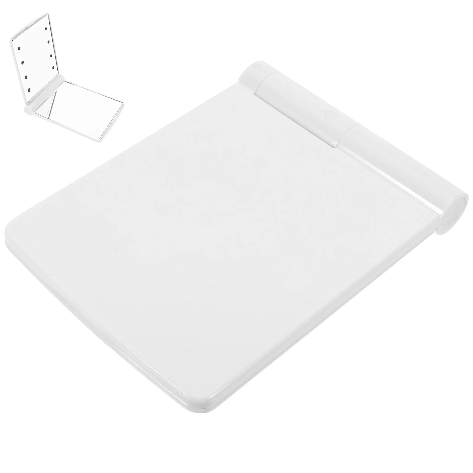 折りたたみ式トラベルLEDメイクアップミラー コンパクトポータブルタッチスクリーン照明付きミラー メイクアップ用 傷跡コントロール