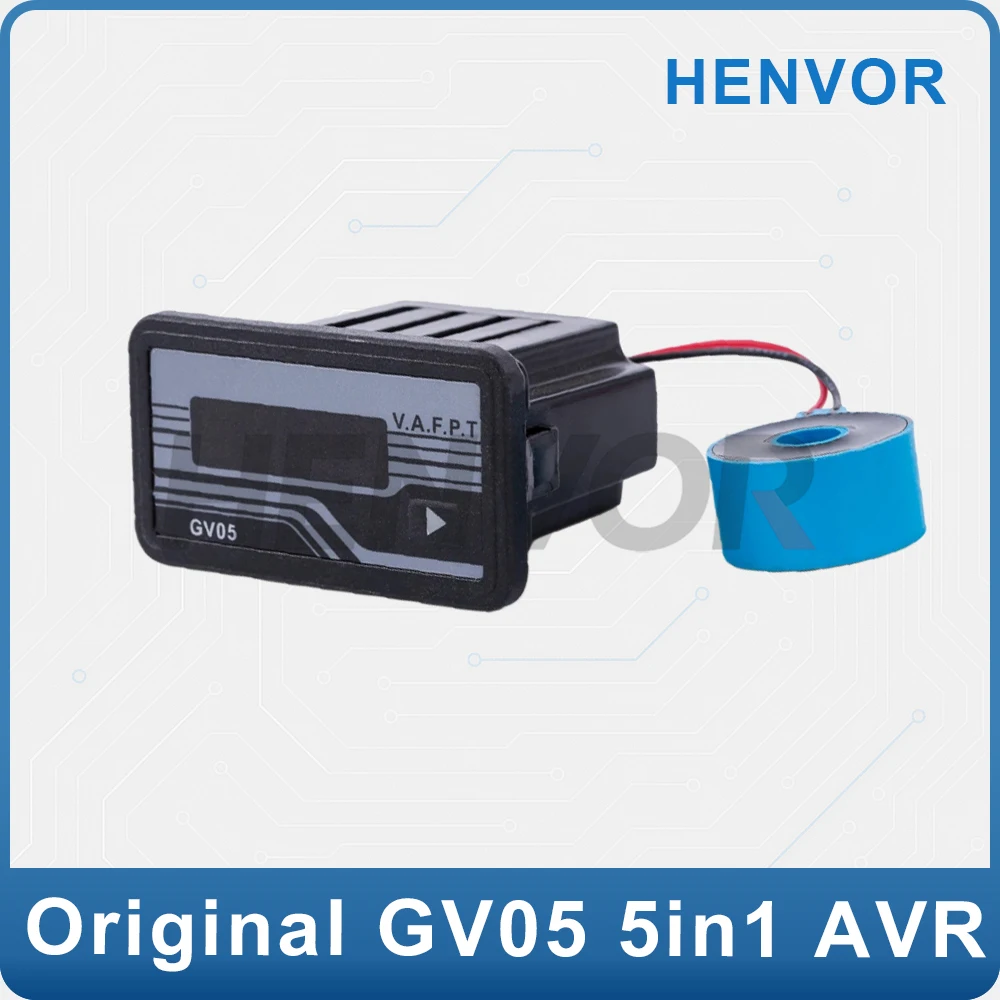 AC220V GV05 5in1 Digital Display Meter Generator Instrument Module Measurement Voltage Frequency Current Power Running Time