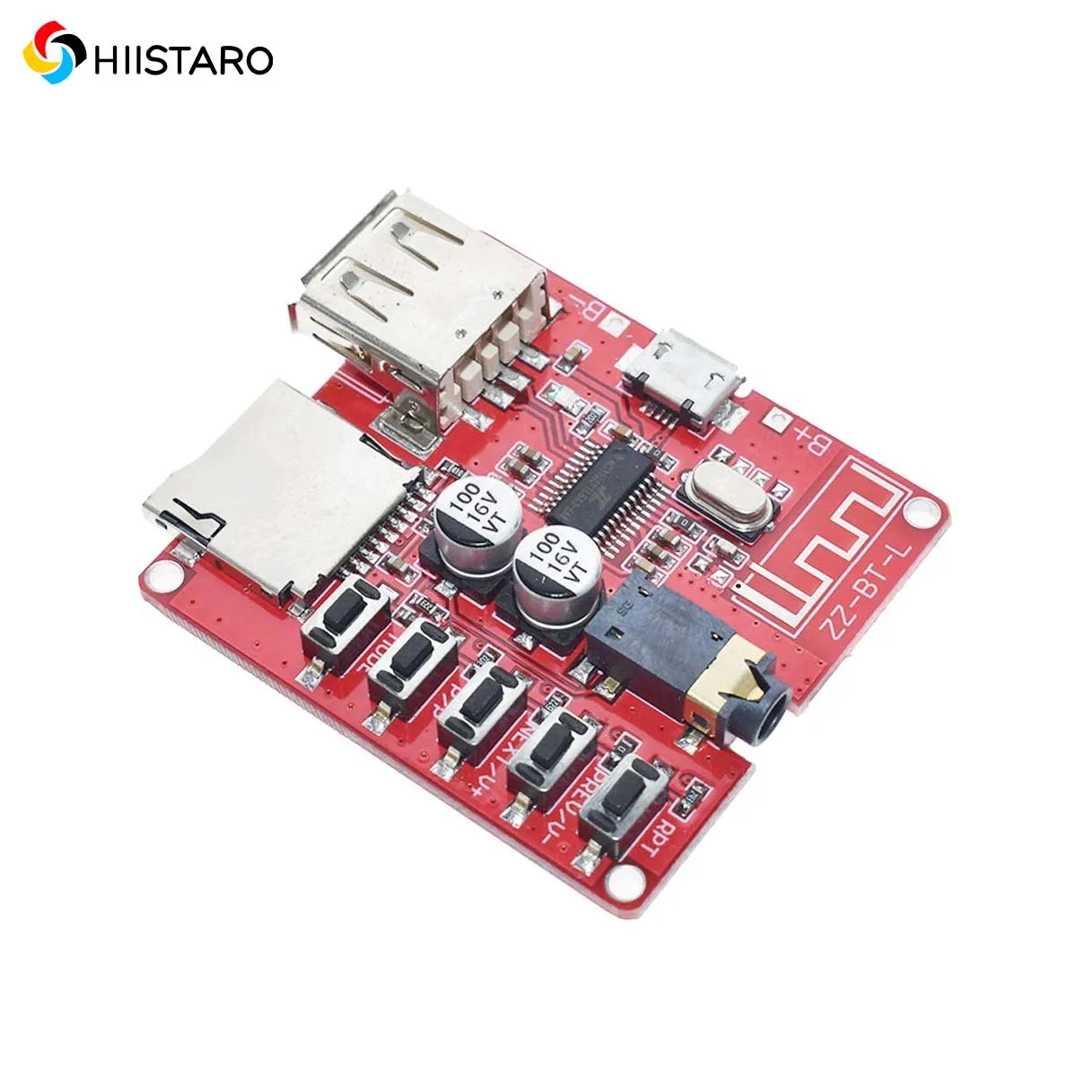 2Pcs 5V MP3 Bluetooth Decoder Board Lossless Car Speaker Audio Amplifier Board Modified Bluetooth 4.1 Circuit Stereo Receiver