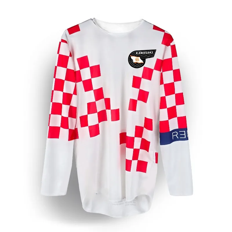 

Kawasaki Racing Long Sleeve T-Shirt Quick Drying Unisex Spring Autumn Casual Sports Top Children's Race Jersey Football Sports