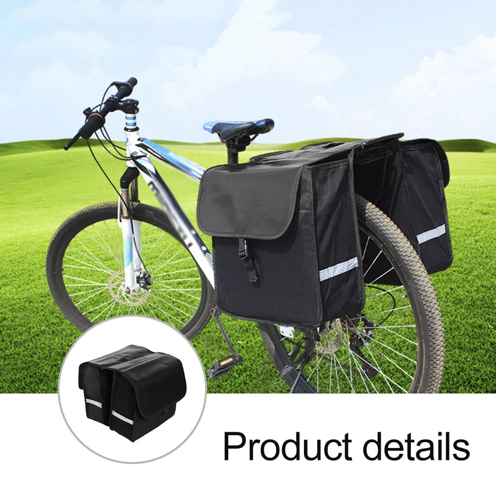 

Waterproof Cycling Pannier Bag 600D Fabric Large Compartment Reflective Trim Bike Rear for Adult Bicycles Night