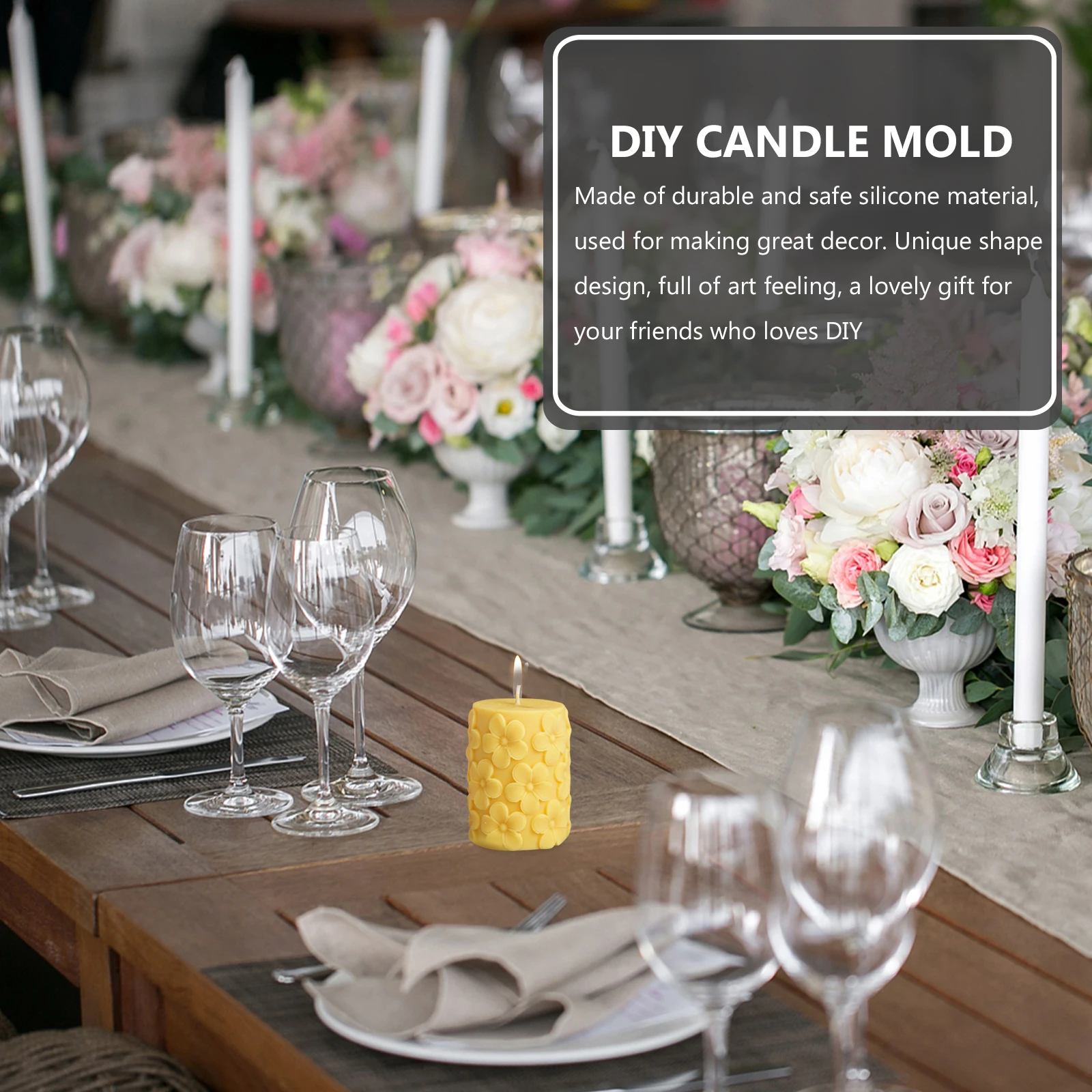 

1Pcs Aromatic Mould DIY Silicone Mold Easy to Use for Home Decor Creative Practical Crafts DIY Mold